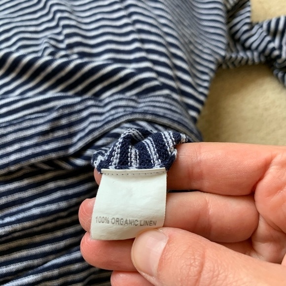 Eileen Fisher Striped Linen Knit Blouse Top small - Picture 6 of 6